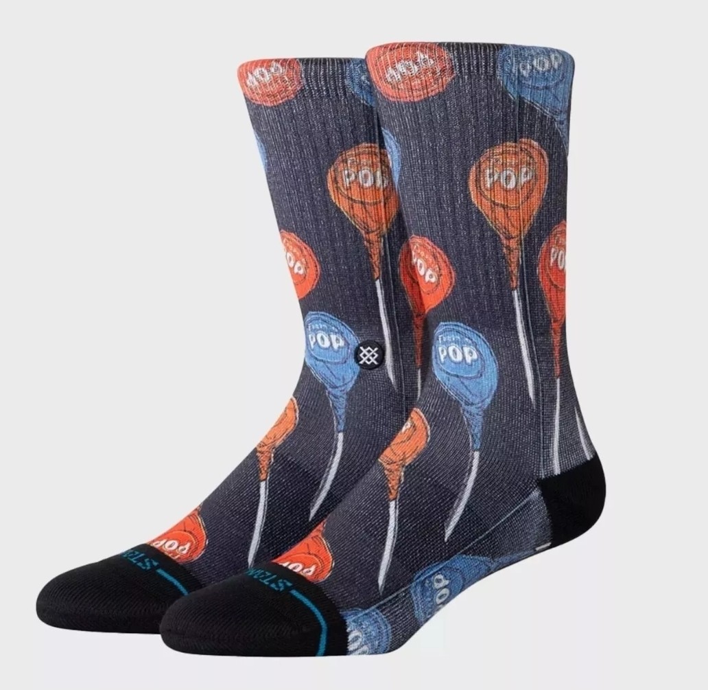 Stance Tootsie Pop Novelty Crew Socks Medium Men’s 6-8.5, Women’s 8-10.5