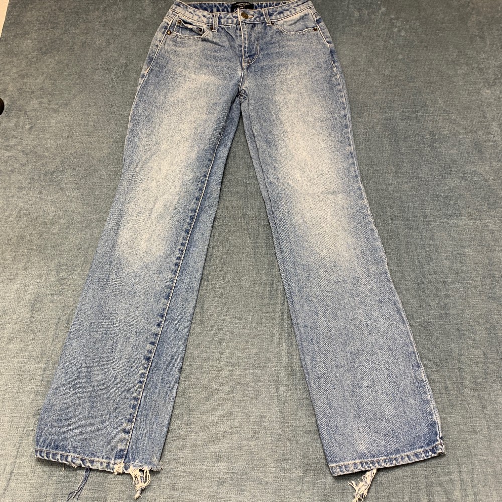 Ed Hardy Multi Tattoo Jeans Womens 26 Blue Denim Light Wash Mid Rise Pockets