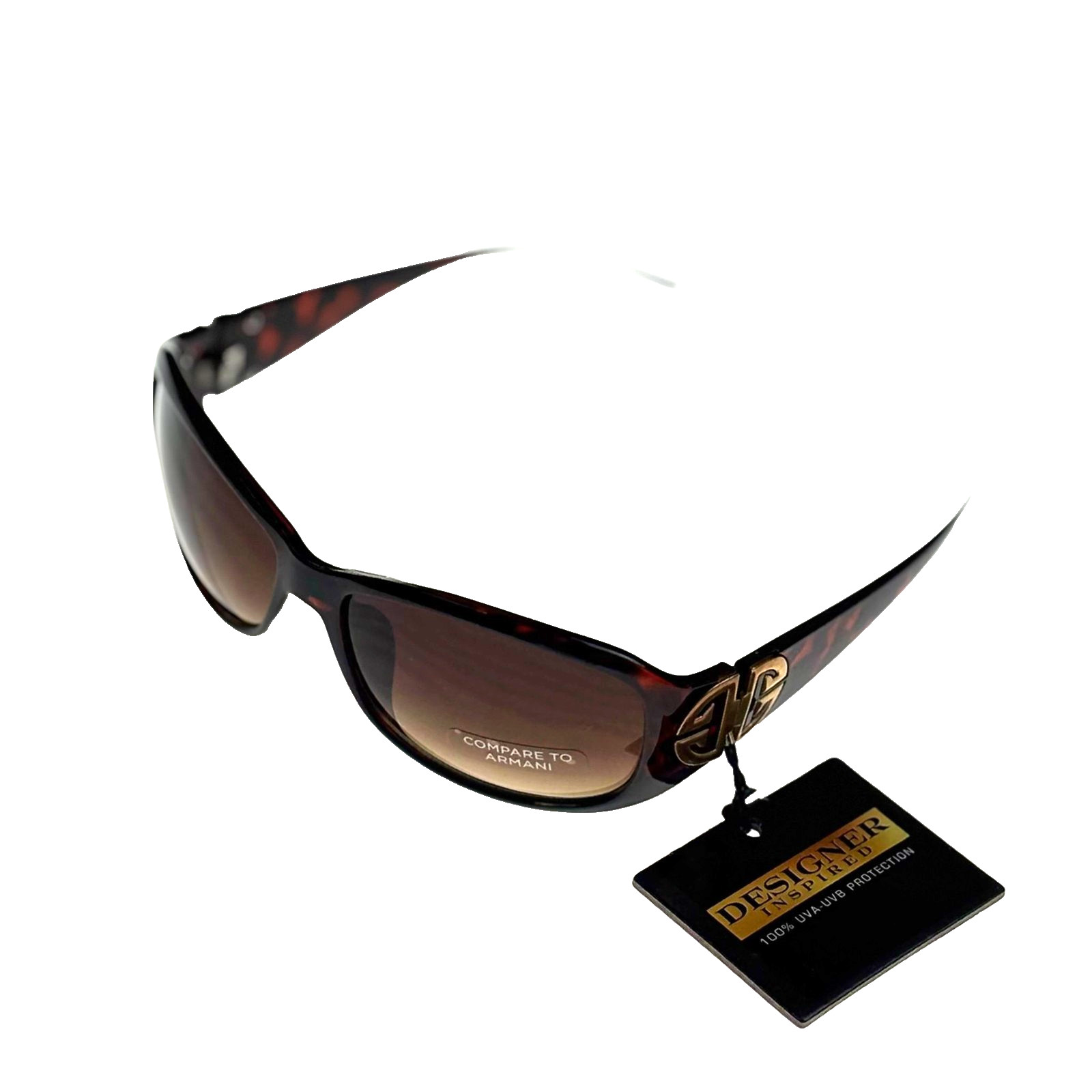 Designer Inspired Sunglasses 100% UVA UVB Protection Brown Tortoise Plastic NEW