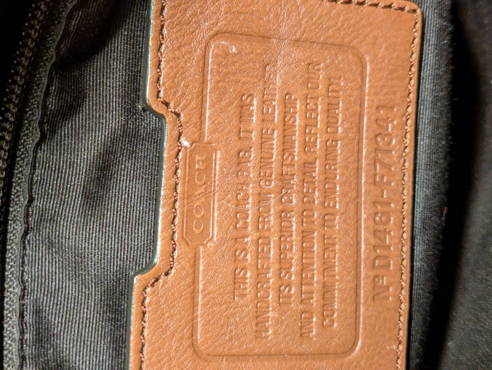 COACH Camden Distressed Soft Leather Crossbody/Shoulder Bag F71341 English Tan