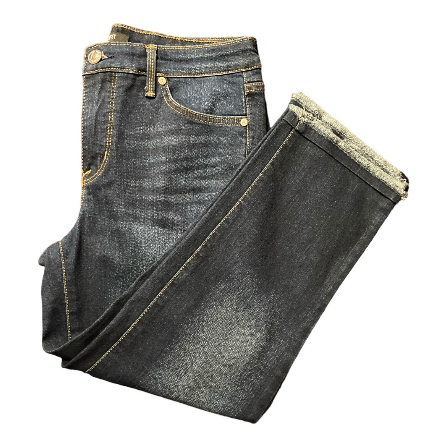 Nine West Womens Size 6 Missy Dark Wash Denim Jeans Mid Rise Five-Pocket Design