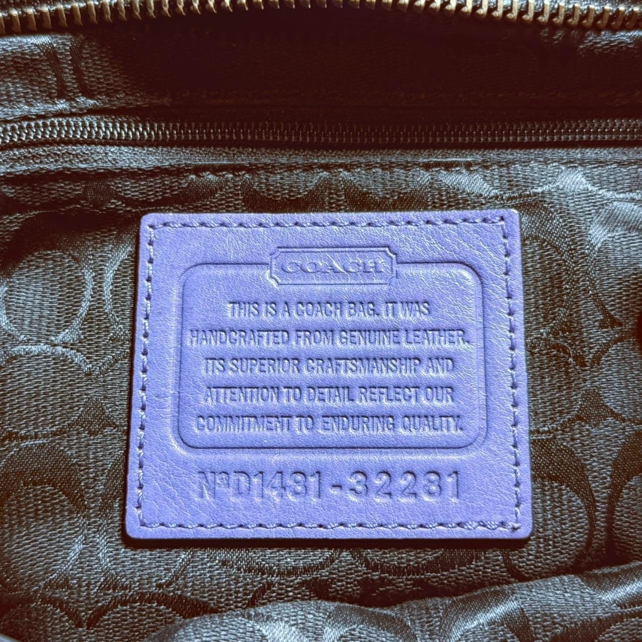 Coach Bleeker Style Duffel Bucket Bag Purse Purple