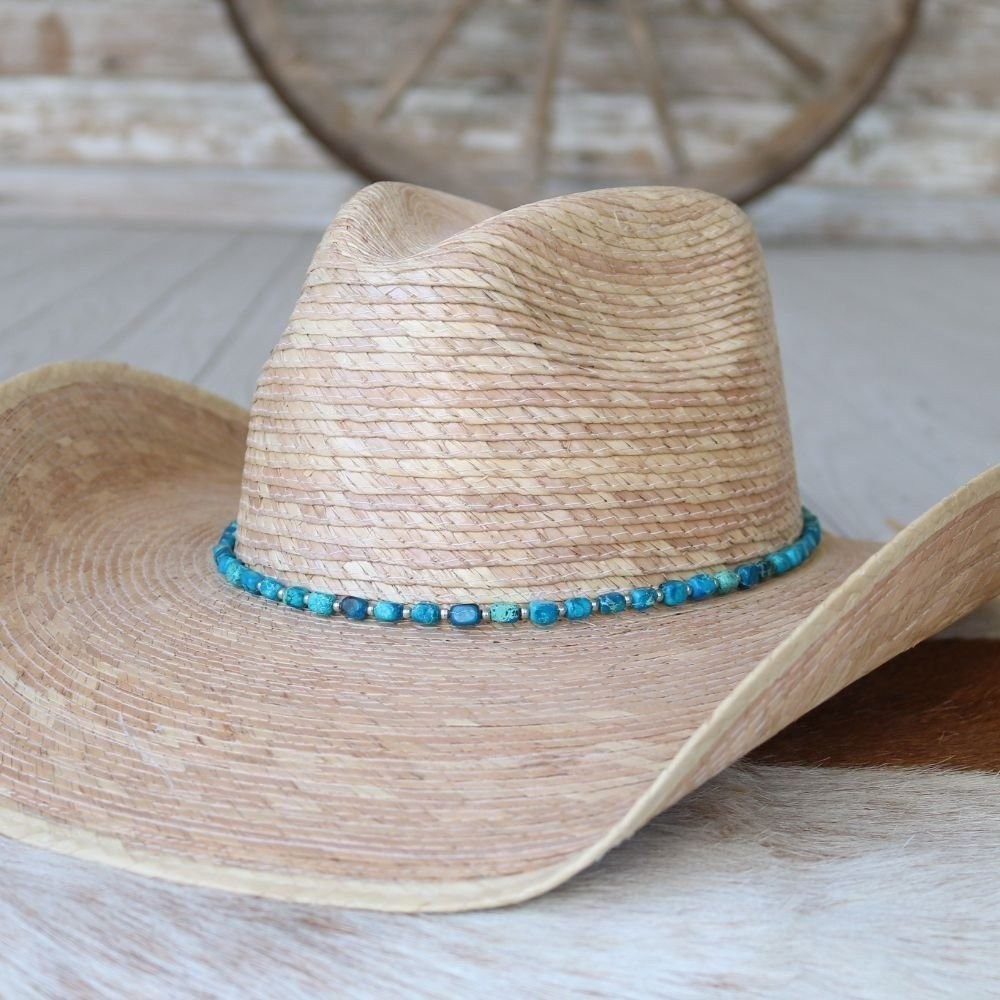 Chunky Deep Blue Stone Hat Band – Rio