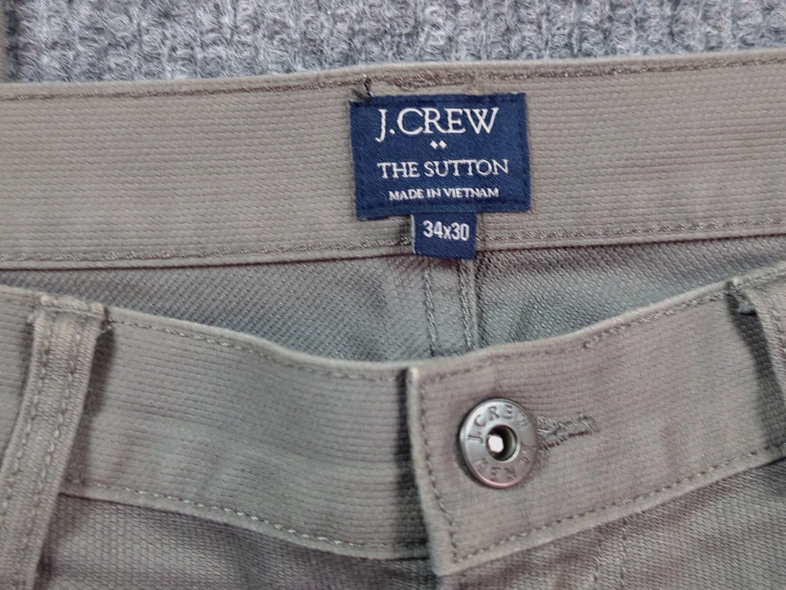 J Crew Jeans Men 36×30 Gray Straight The Sutton Denim Cotton