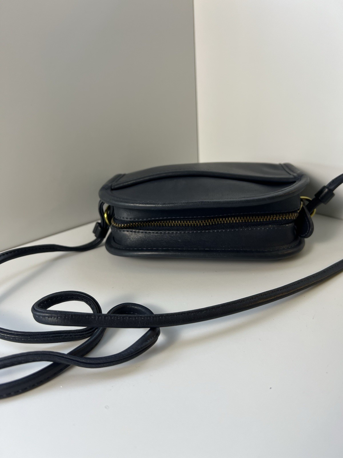 Vintage Coach Abbie Zip Crossbody Bag 9071 Limited Navy Blue USA Made Rare