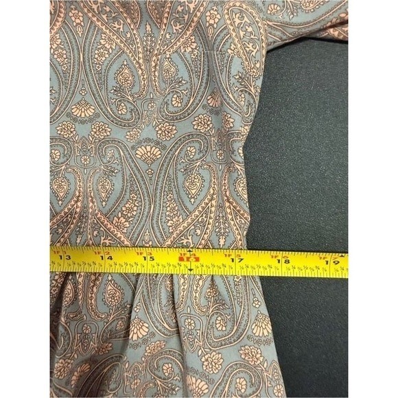 Altardi State Paisley Babydoll Tunic Top Pink Grey Bell Sleeve Aize Small