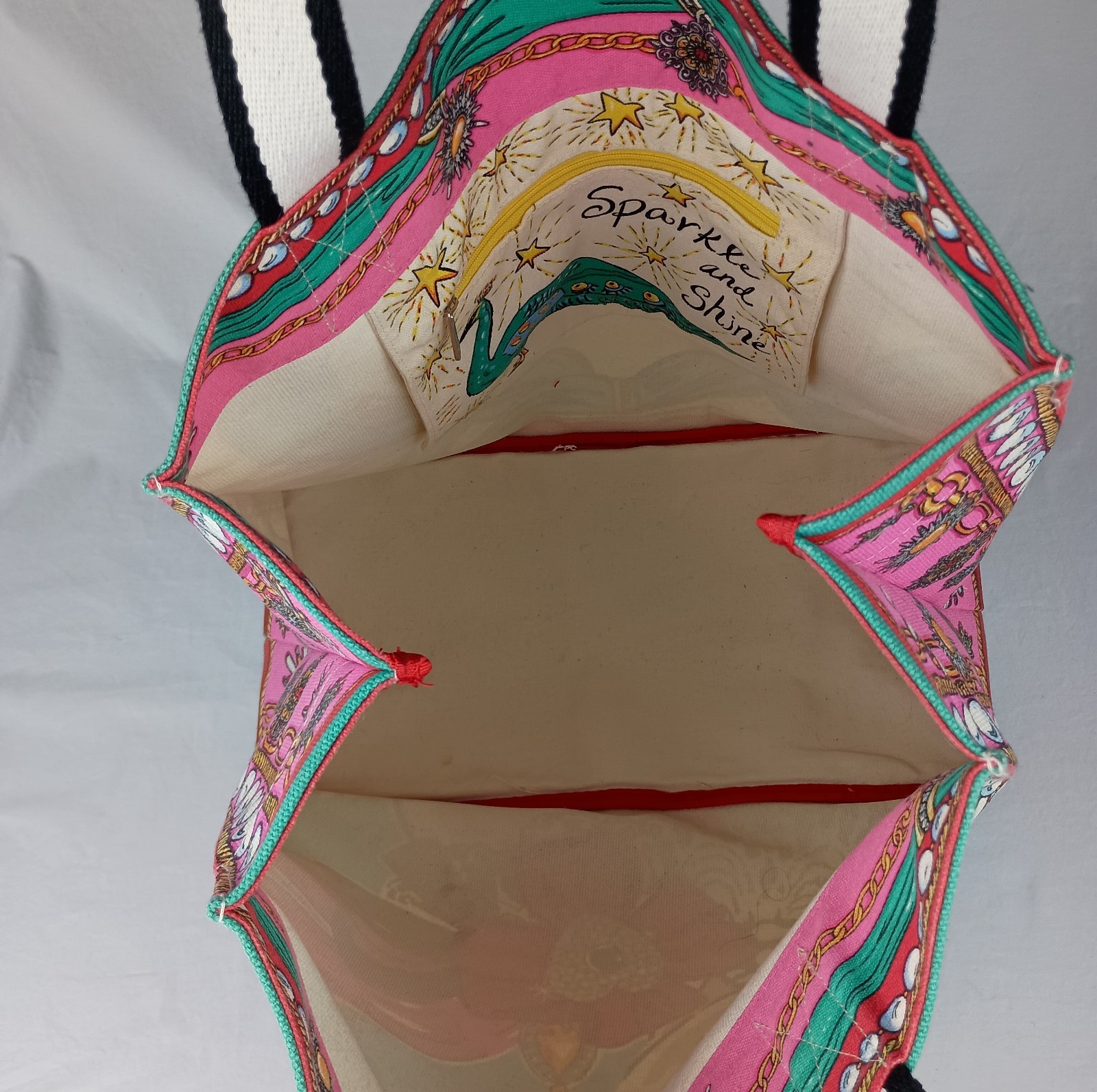 Brighton Canvas Tote Bag Sparkle And Shine-Peace Love & Jewels-Large