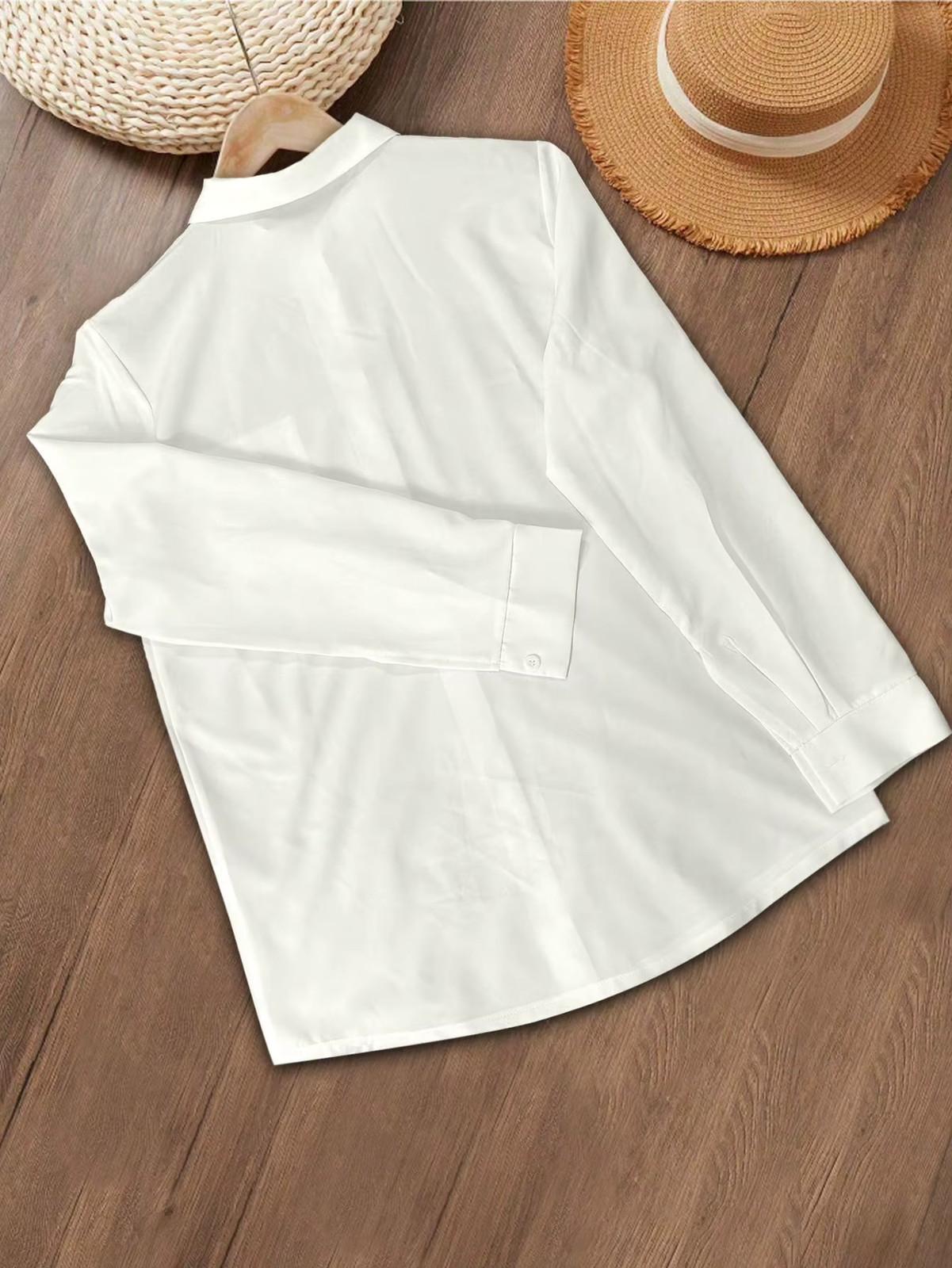 Women’s Cotton Linen Button Down Shirt Long Sleeve Casual Loose Blouse Top