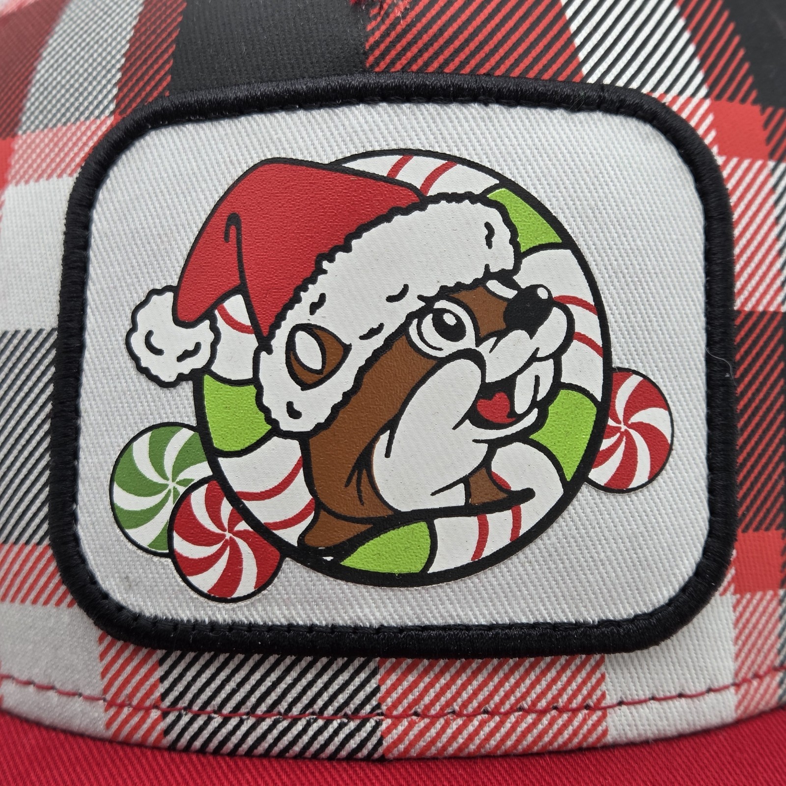 Buc-ee’s Beaver Christmas Holiday Plaid Trucker Hat Snapback Cap Unisex