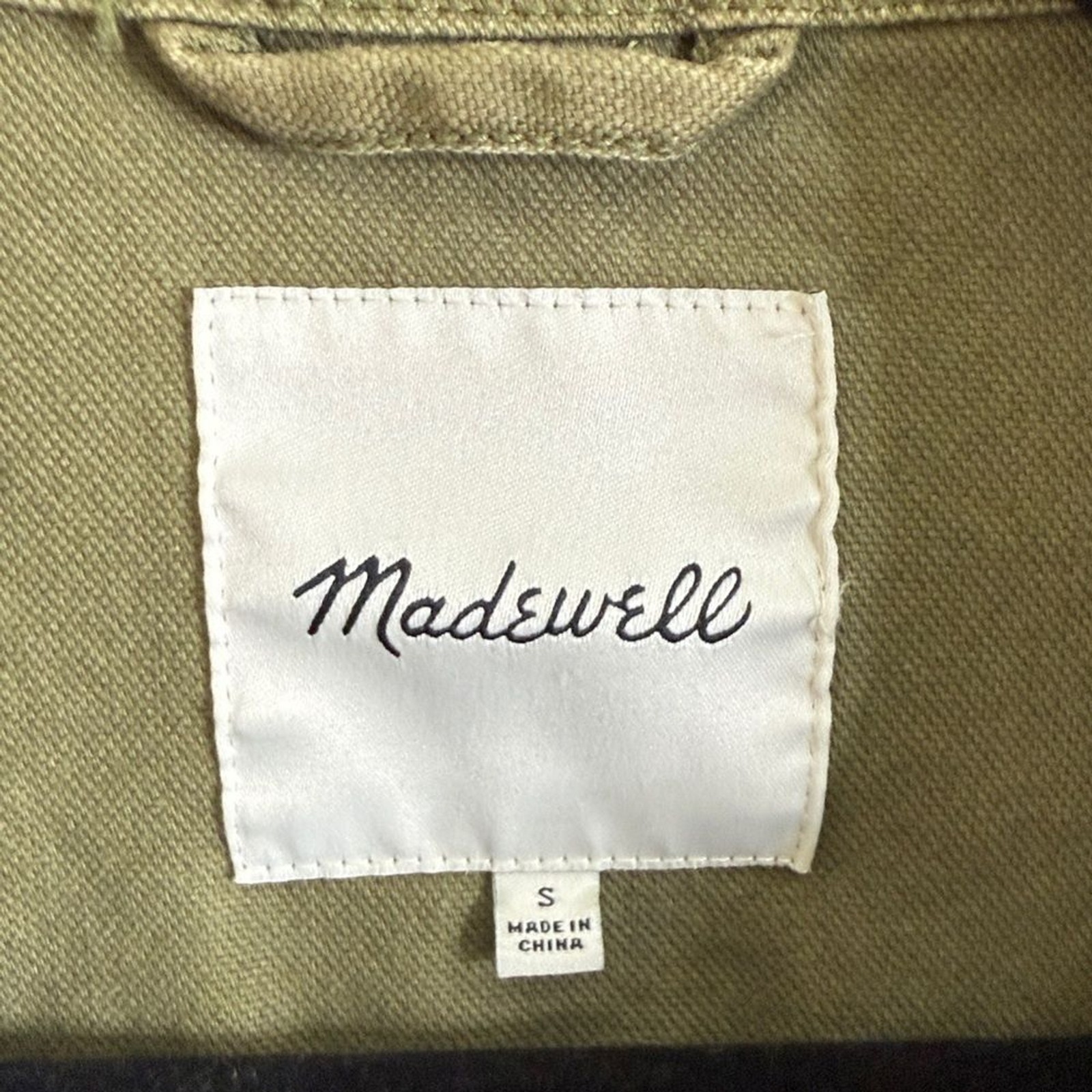 Madewell Surplus Fleet Khaki Utility Jacket women’s small green
