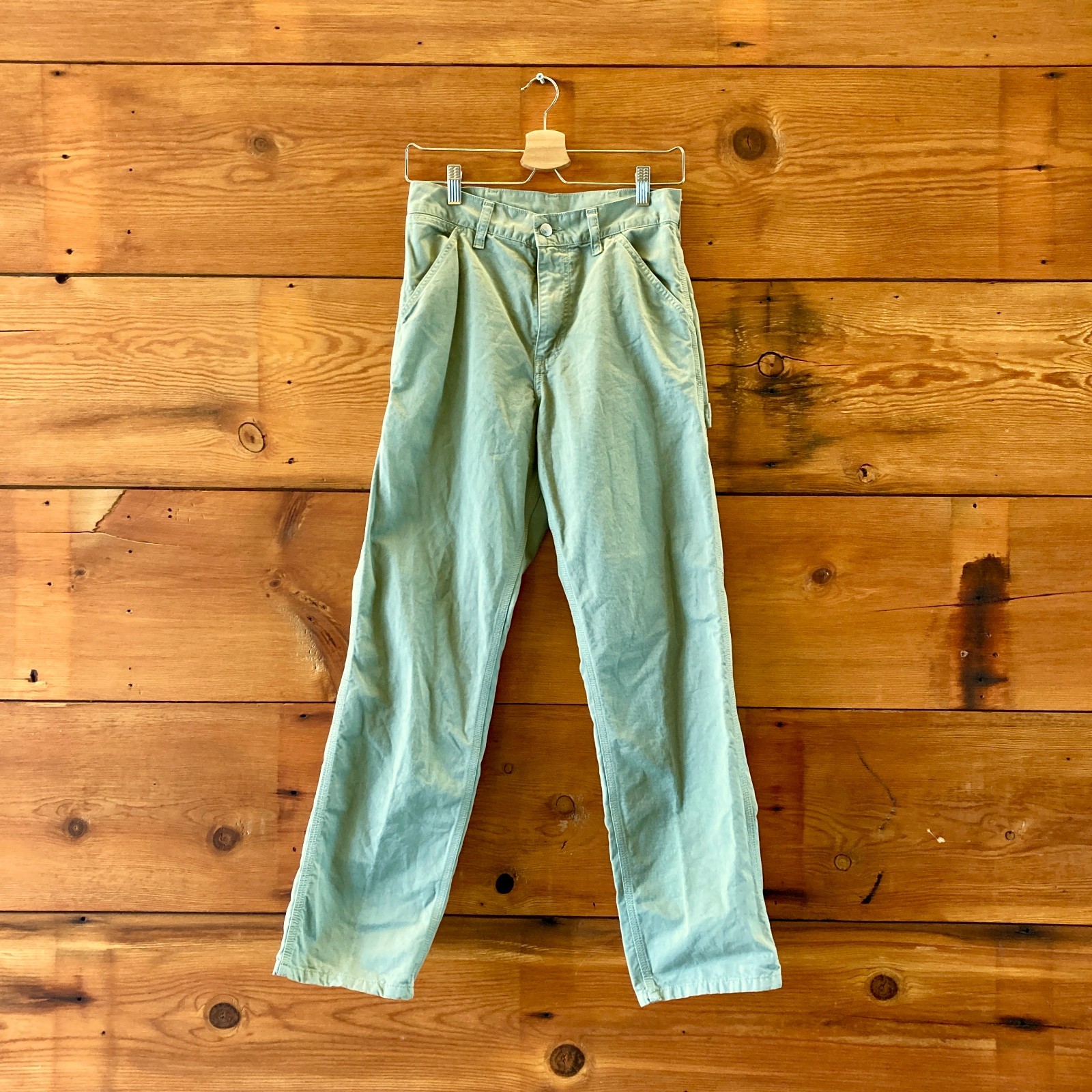 Carhartt Pale Spearmint Fade WIP Single Knee Pants – Size 26 – 0312IG