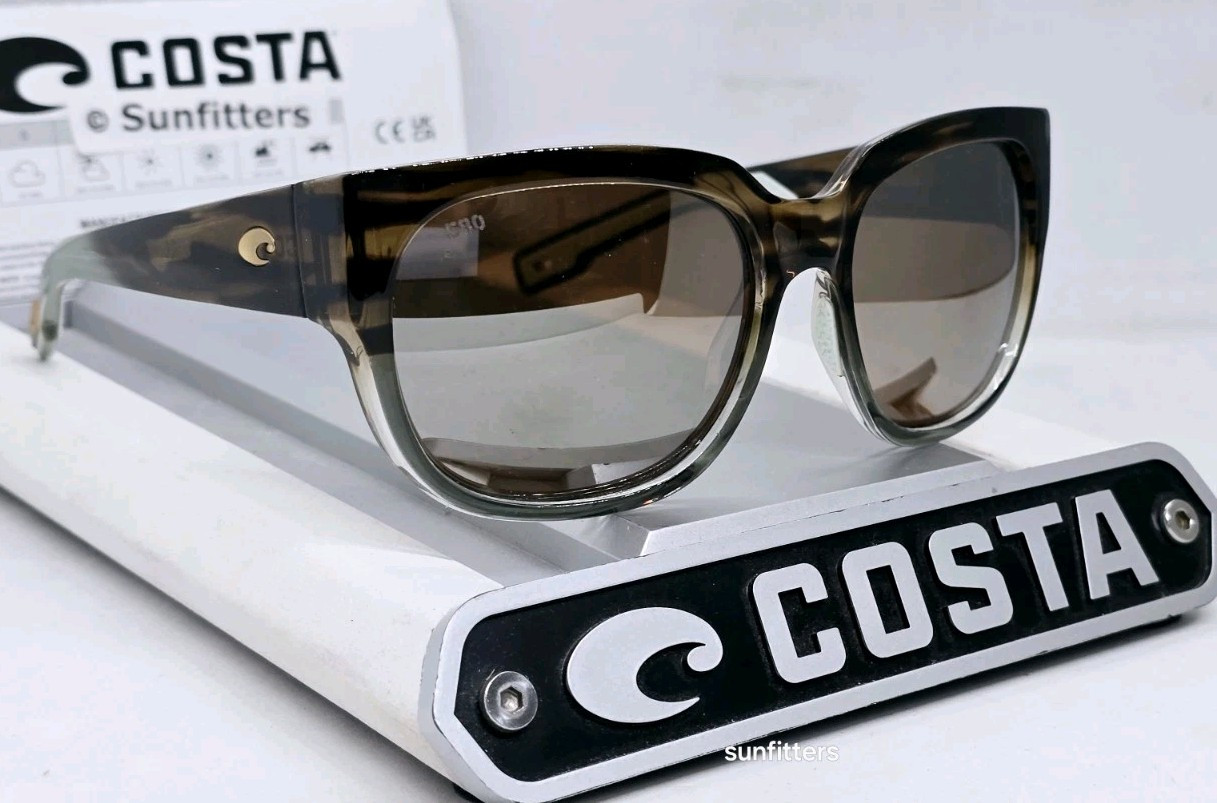 COSTA DEL MAR ocean jade/silver WATERWOMAN 2 polarized 580G sunglasses (900408)