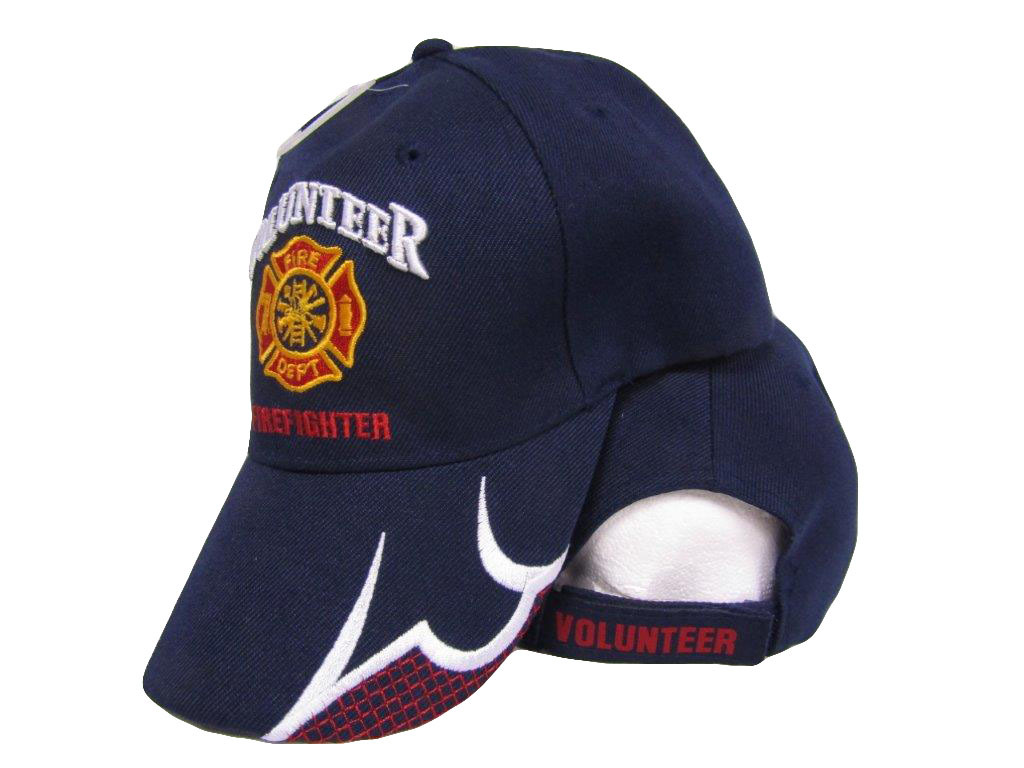 Dark Navy Blue Volunteer Firefighter Fire Fighter Baseball Cap Hat (RAM) C1001