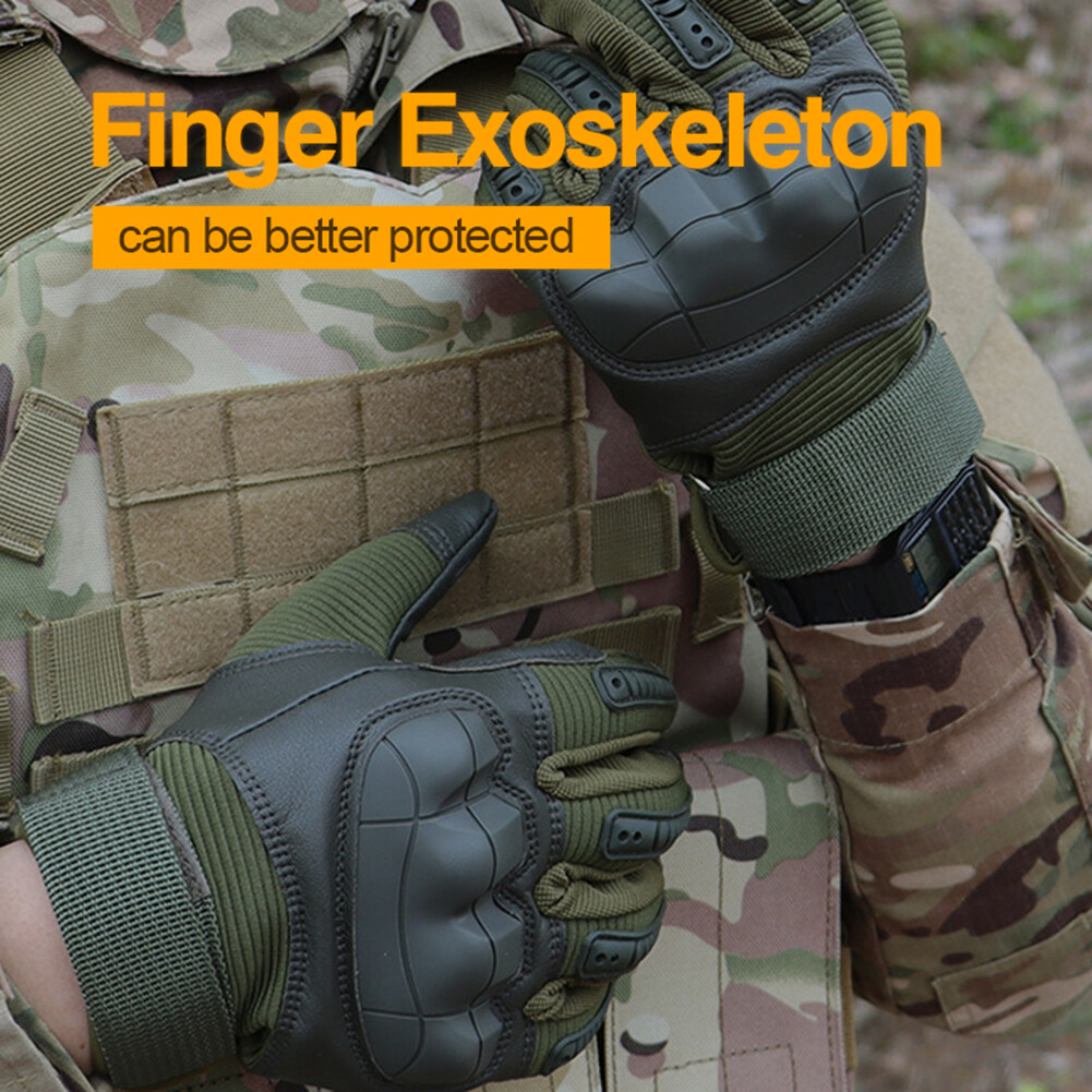 Men’s Tactical Gloves Touch Screen Windproof Full Finger Gloves Army Military US
