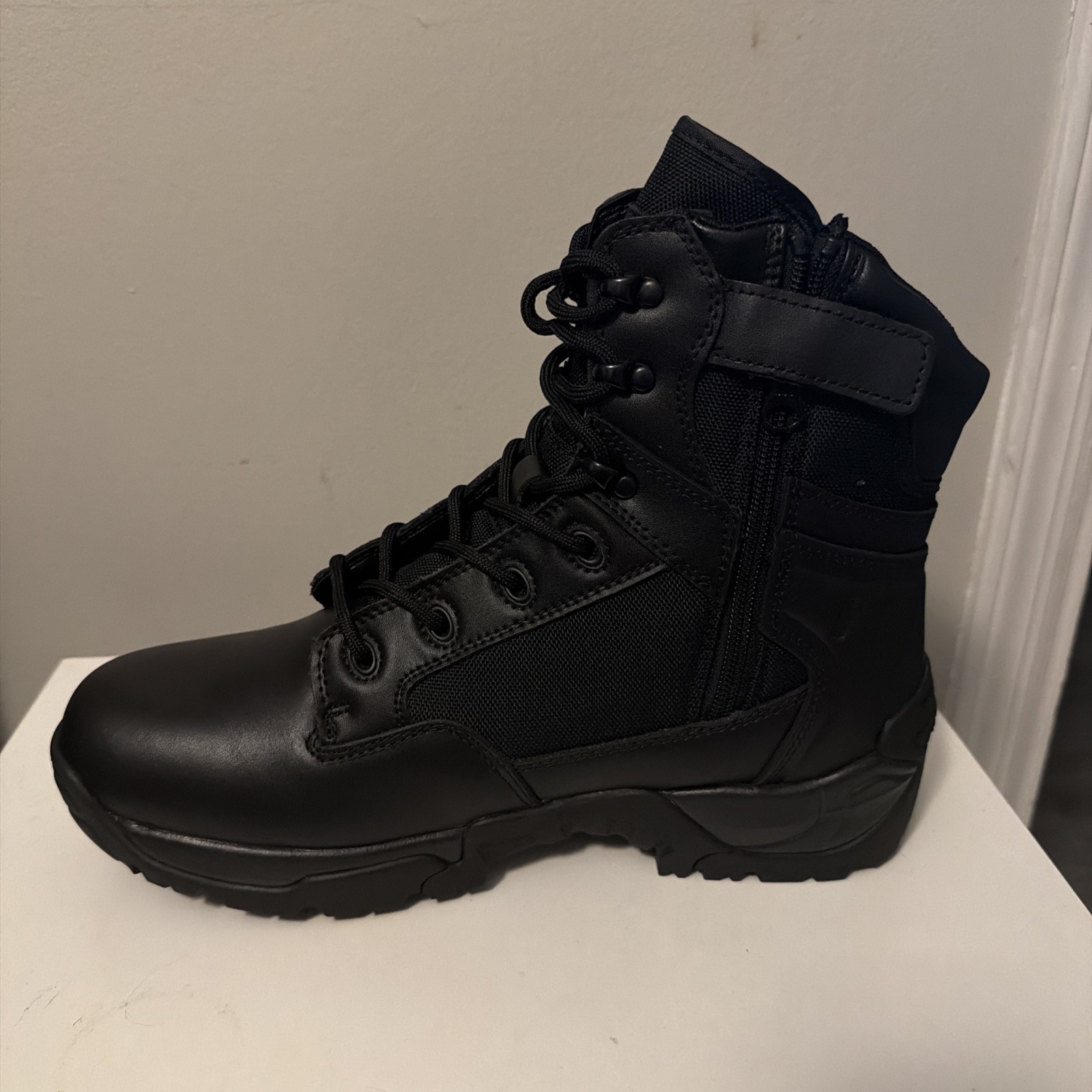 US Men’s Military Tactical Boots Side Zipper Motorcycle Combat Work Hiking Boots