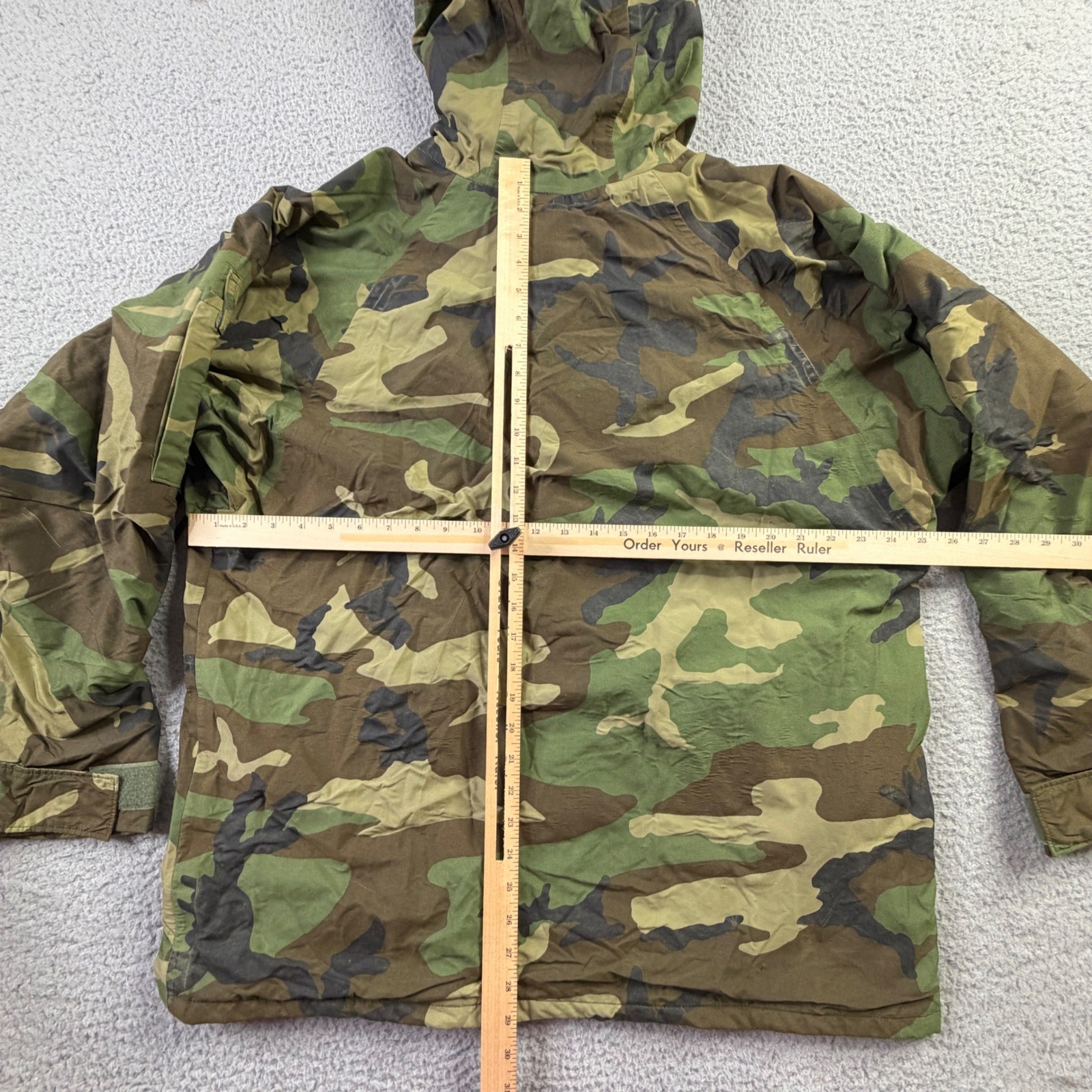 USGI Army Gore-Tex Jacket ECWCS Woodland Camo Parka Mens Large Reg Isratex Inc