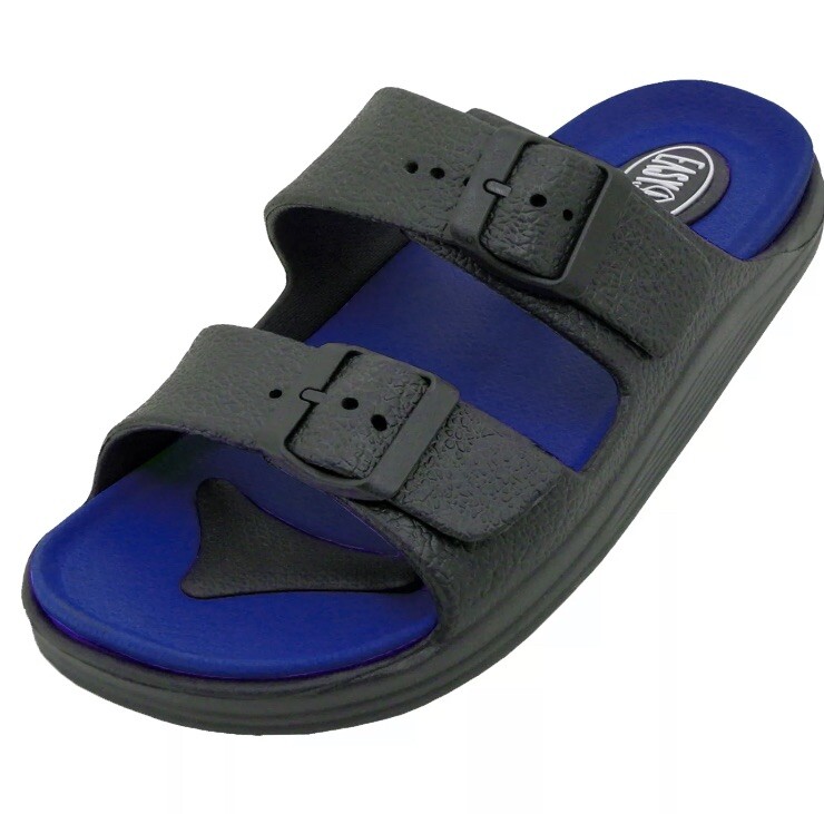 New Men’s Summer EVA Rubber Lightweight Double Slide Flat Beach Sandal Slipper