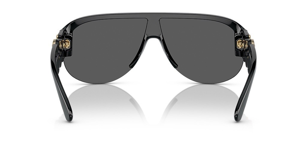Versace VE 4391 GB1/87 Black Plastic Shield Sunglasses Grey Lens