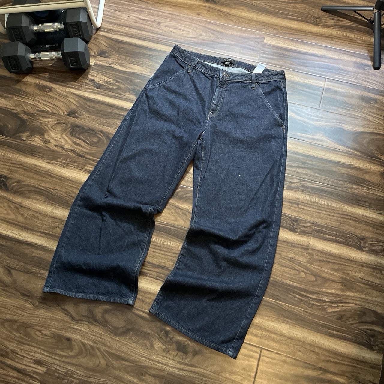 Navy Baggy Blue Jeans