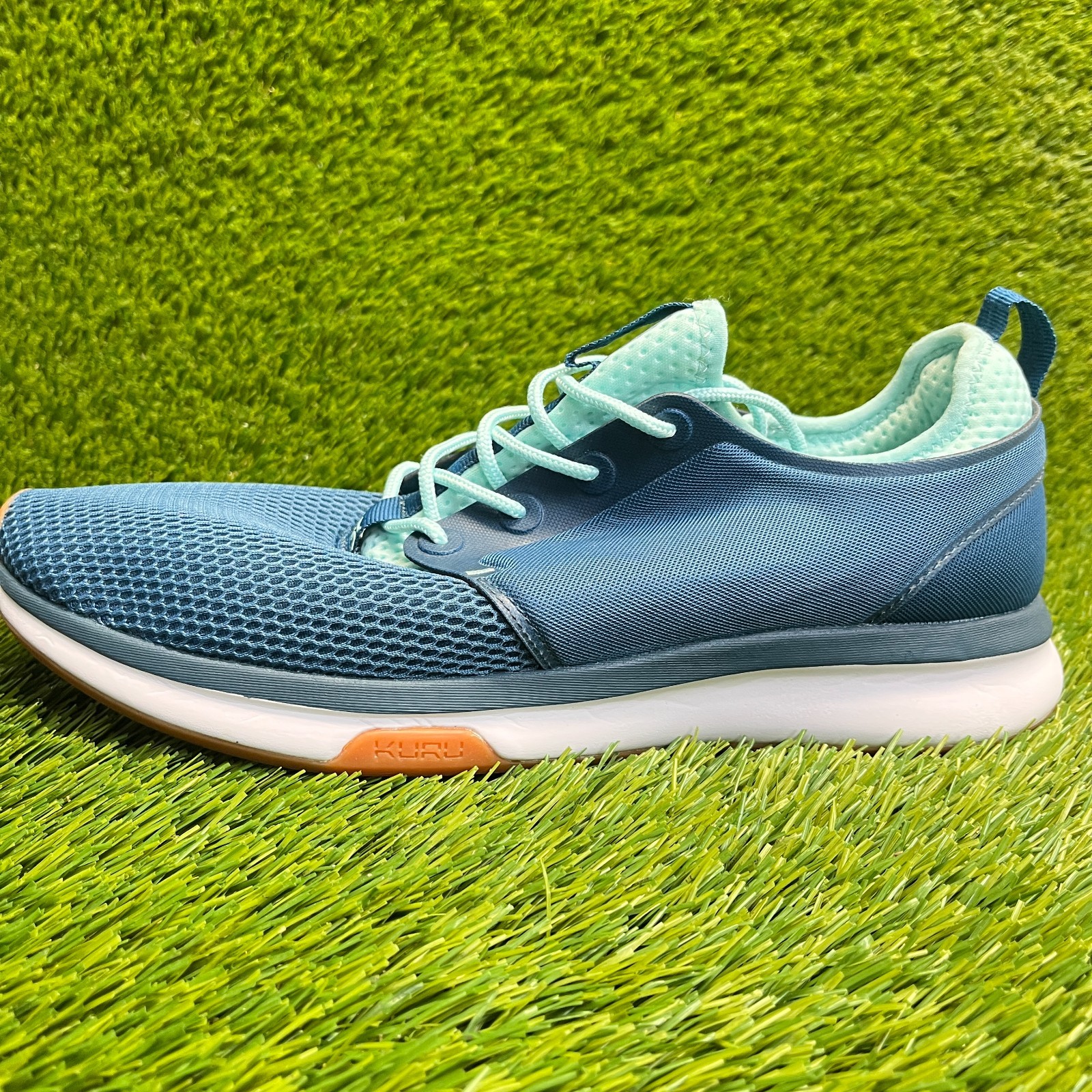 Kuru Atom Womens Size 11.5 Blue White Athletic Running Walking Shoes Sneakers