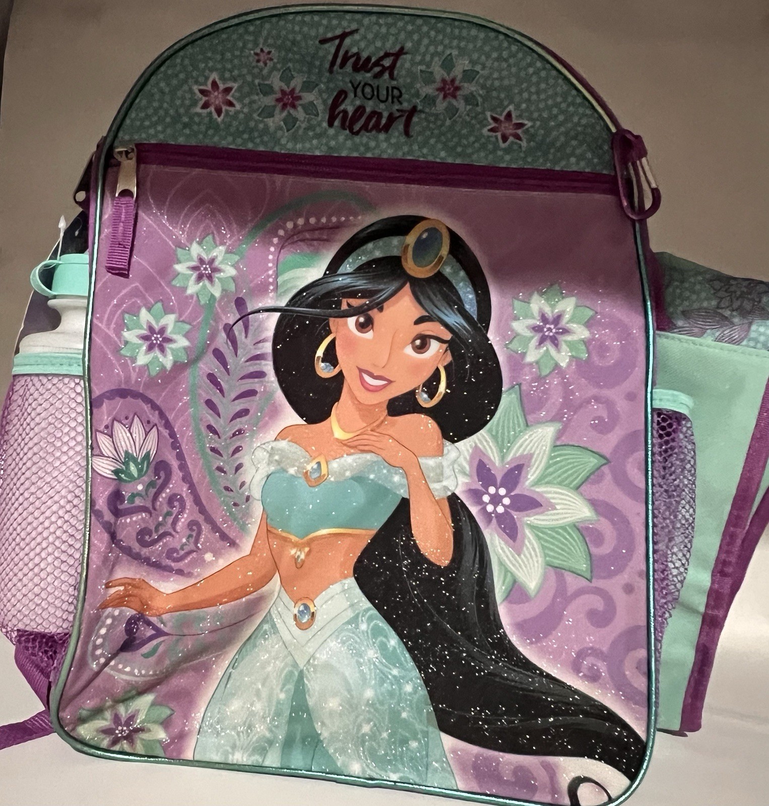 Disney Aladdin Jasmine 5 Piece Backpack Set! Perfect For Back To School!