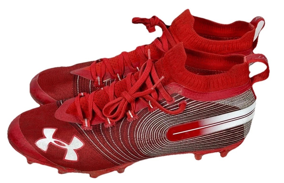 Under Men’s Armour Spotlight Football Cleats White 3021419-600 Size