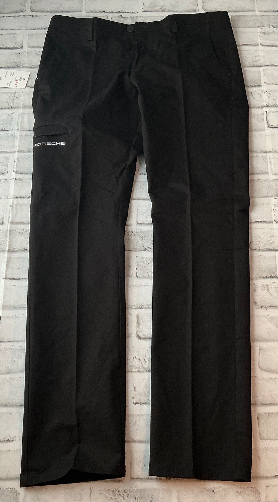 Porsche Design Uniform Mens Acetate Black Casual Trousers Pants Size 34×32 New