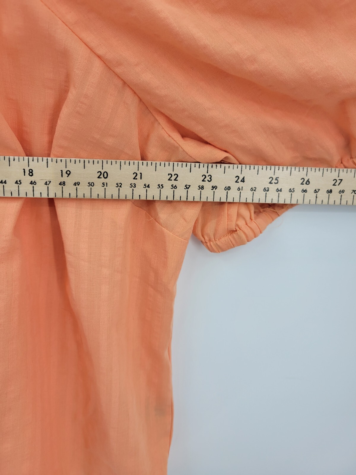 Torrid Top Womens Plus 2X Orange Puff Sleeve Sweetheart Neckline Romantic Blouse