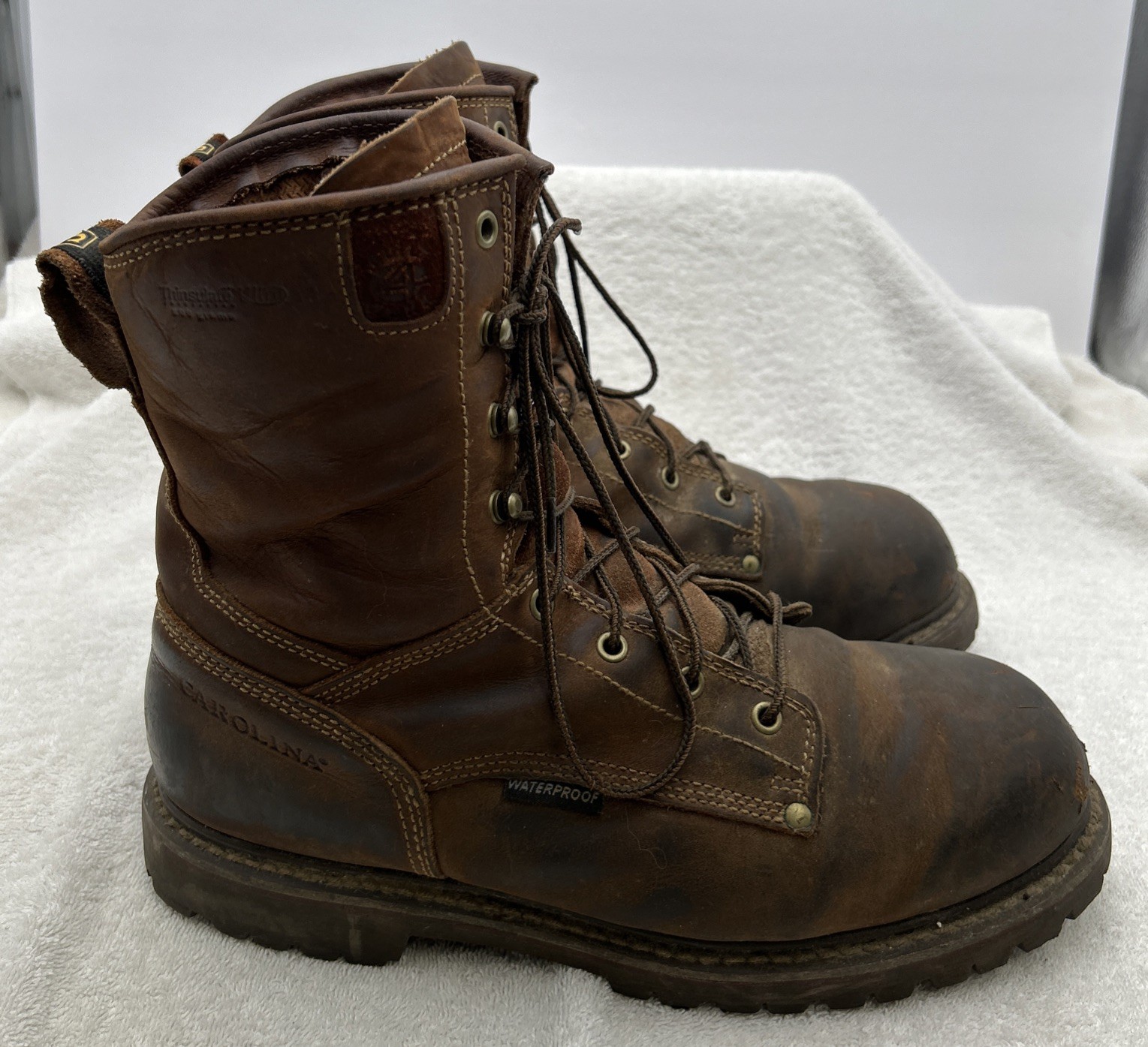 Carolina Work Boots Mens (11) EEE Brown CA9028 Leather 3M Thinsulate Insulation