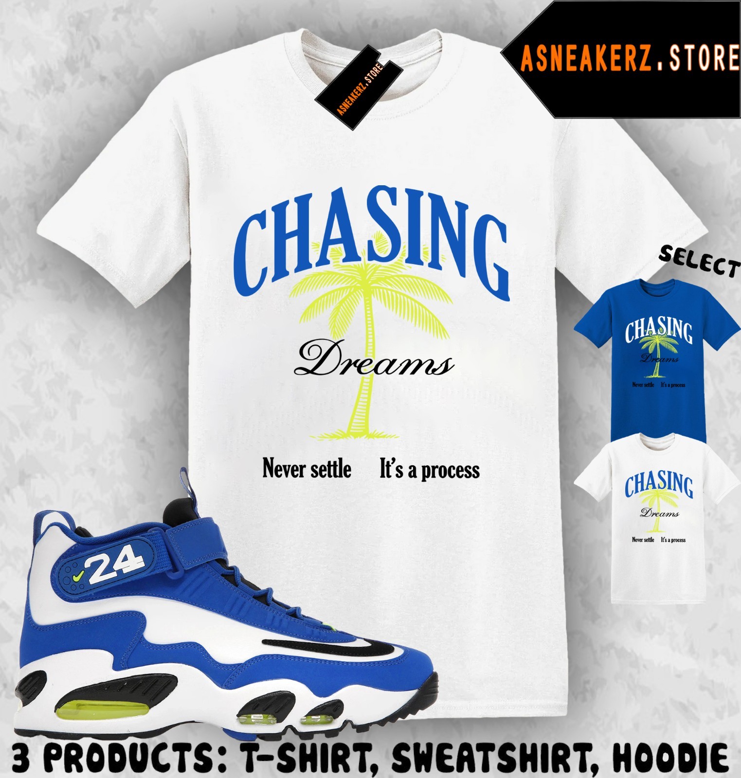 Shirt To Match AM 1 Varsity Royal 2026 Sneaker Matching Tee Chasing Dreams