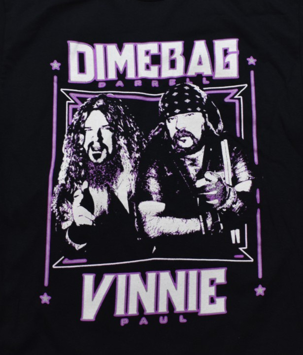 Abbott Brothers Vinnie Paul Dimebag Darrell Pantera Mens Black Shirt New Medium