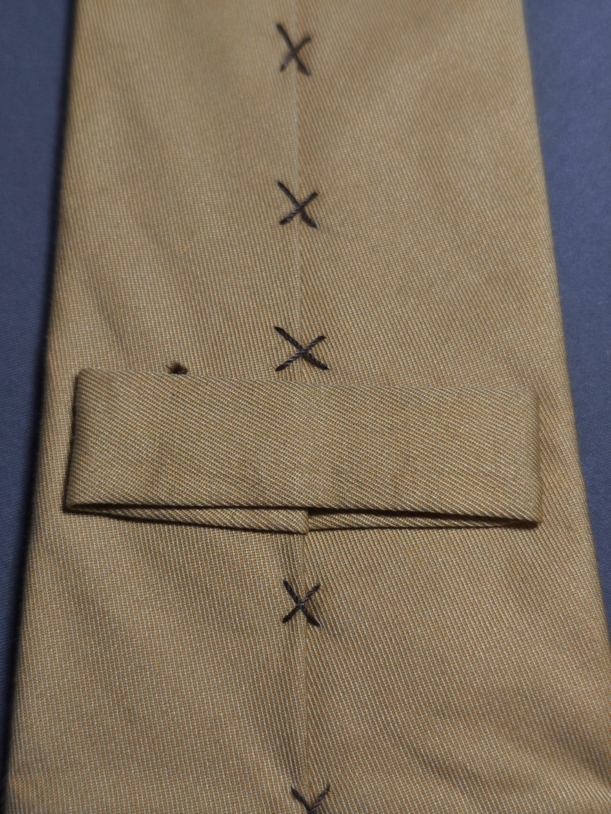 A. Di Capua Napoli – Mustard Yellow Solid Cotton Tailored Tie