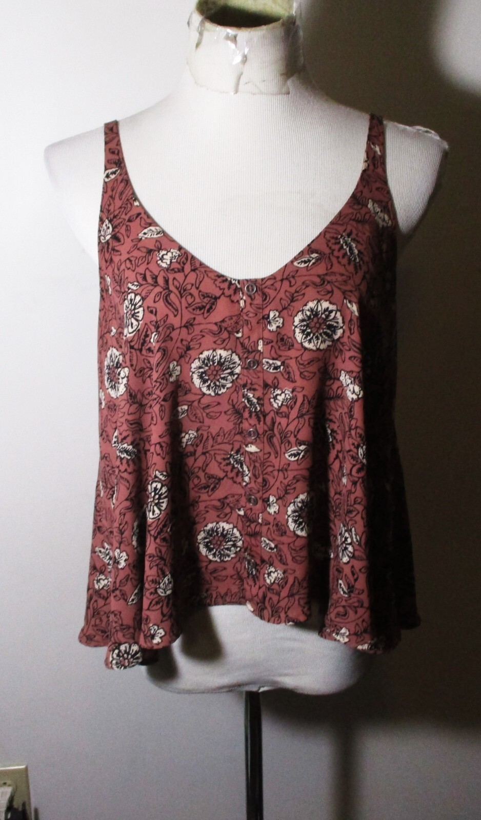 FOREVER 21 Brown Spaghetti Strap Top Size M NWOT