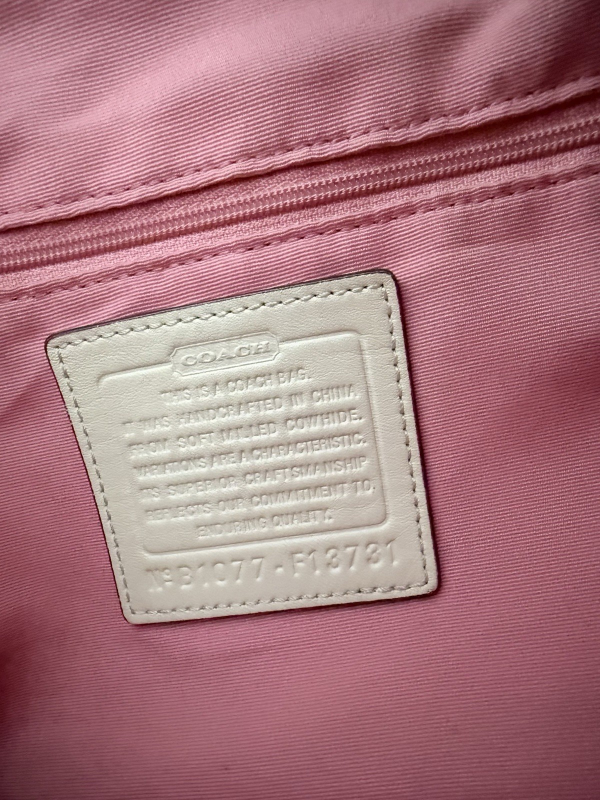 Coach Cream Pebbled Leather Large Hobo Handbag B1077-F13731