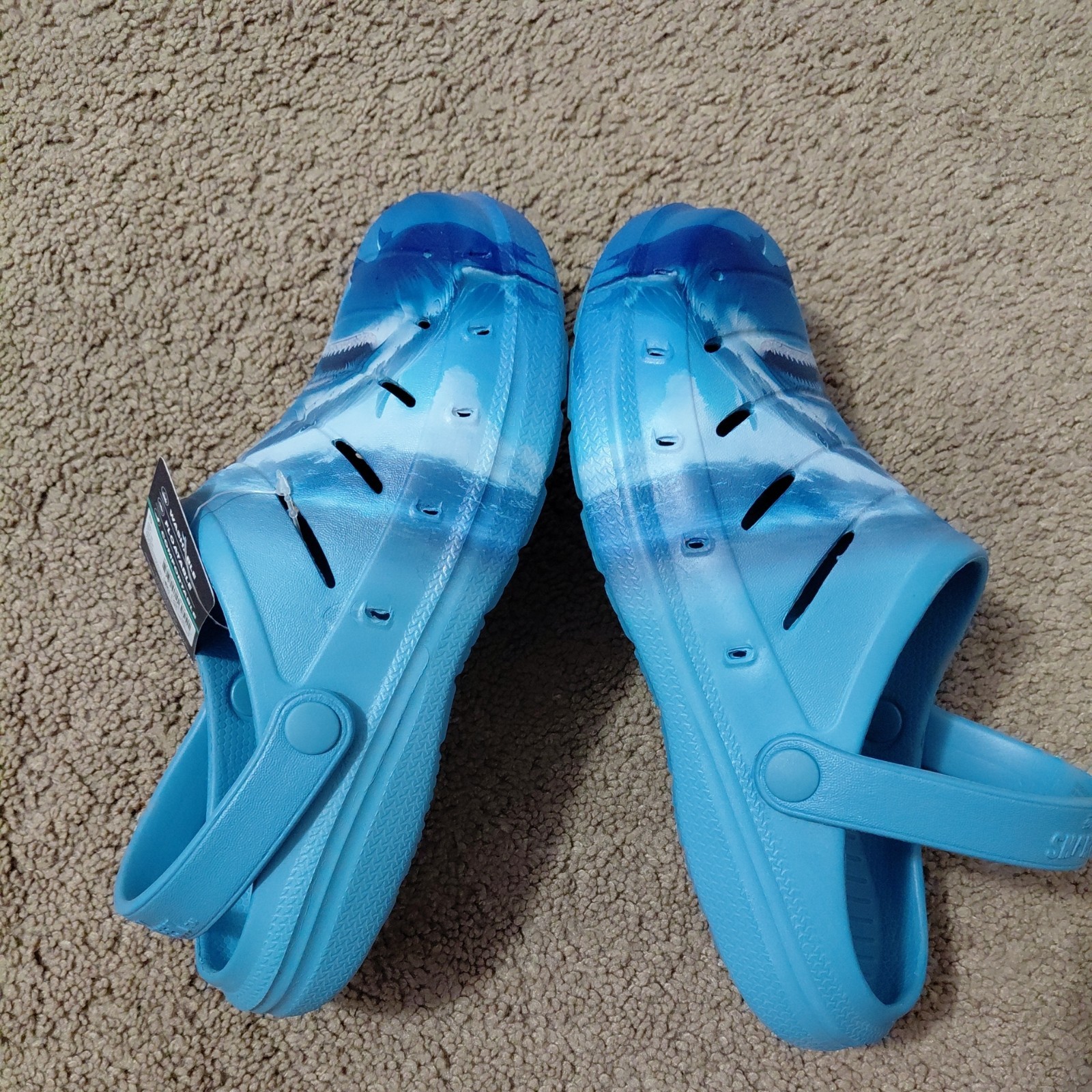 Rugged Shark Youth Size 5 Shark Week Navy Shark Comfort Clog