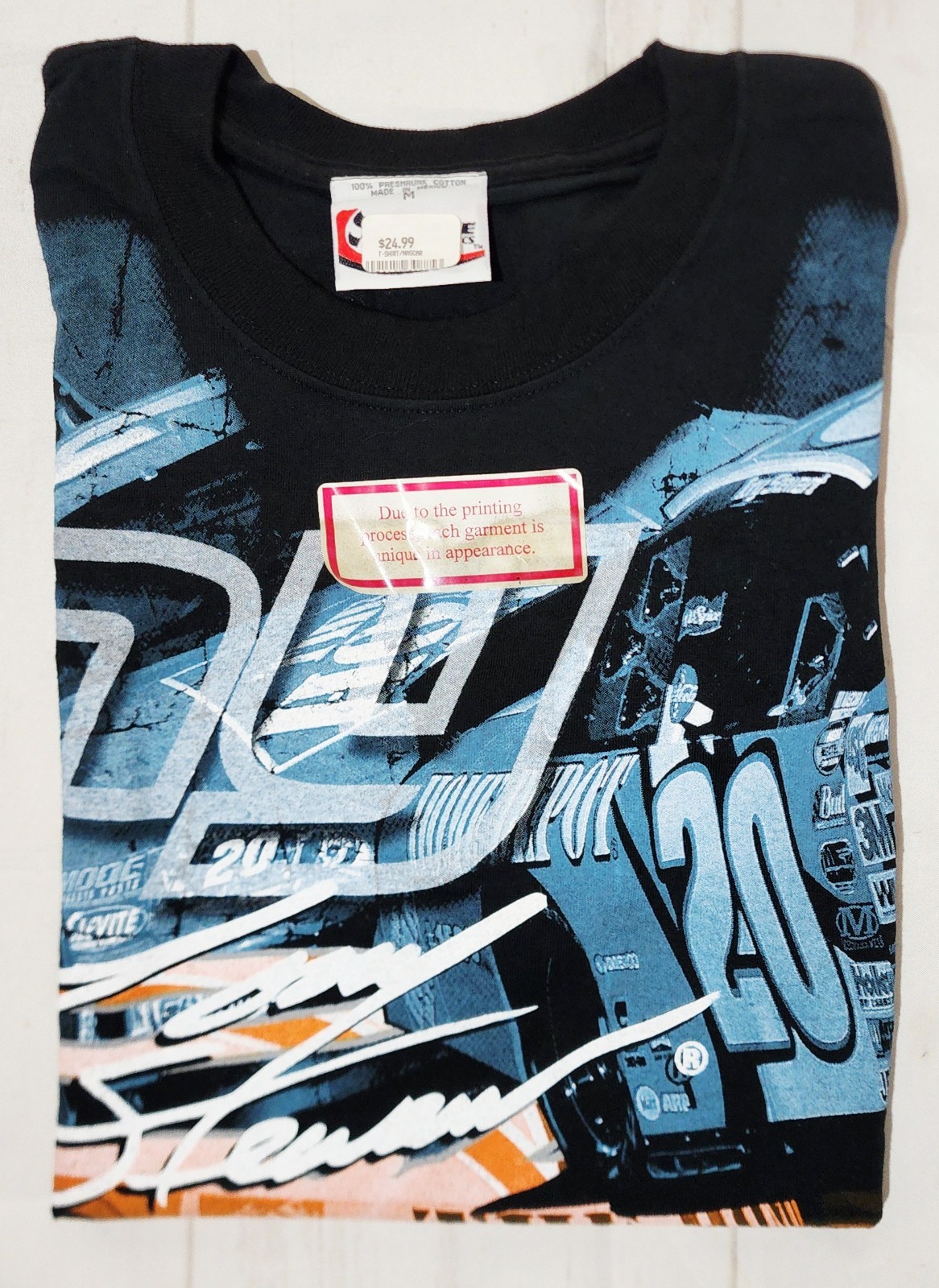 Vintage Tony Stewart Chase Authentics #20 All Over Print NASCAR Graphic T-Shirt