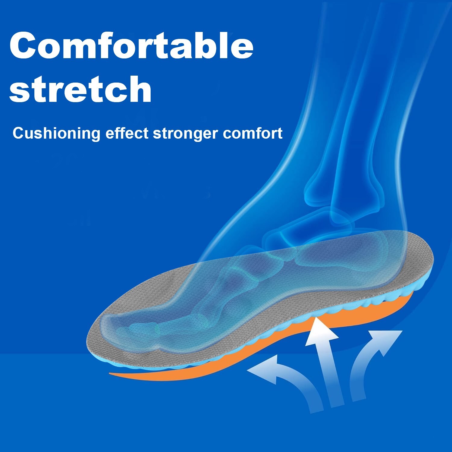 Hiking Insoles with 4D Cloud – Shock Absorption & Breathable | All-Day Comfort U