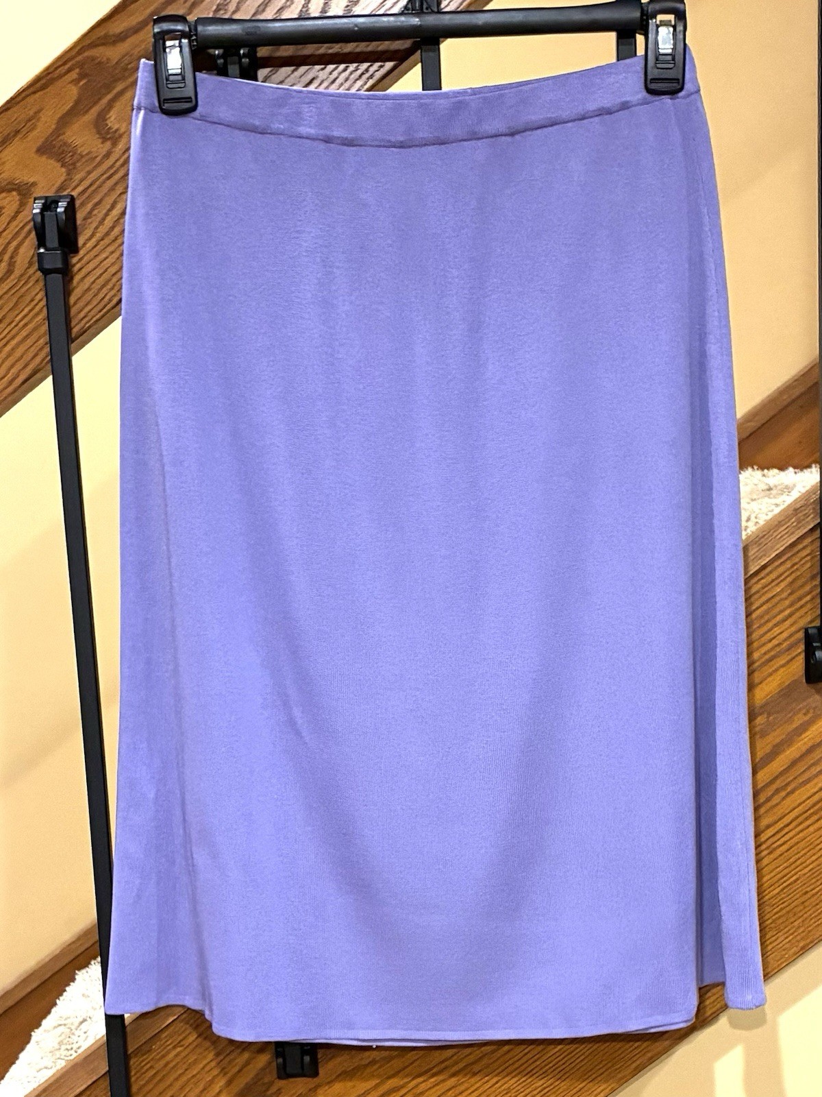 Ming Wang Toula Skirt Elastic Waist Knee Length Lavender SZ. Med