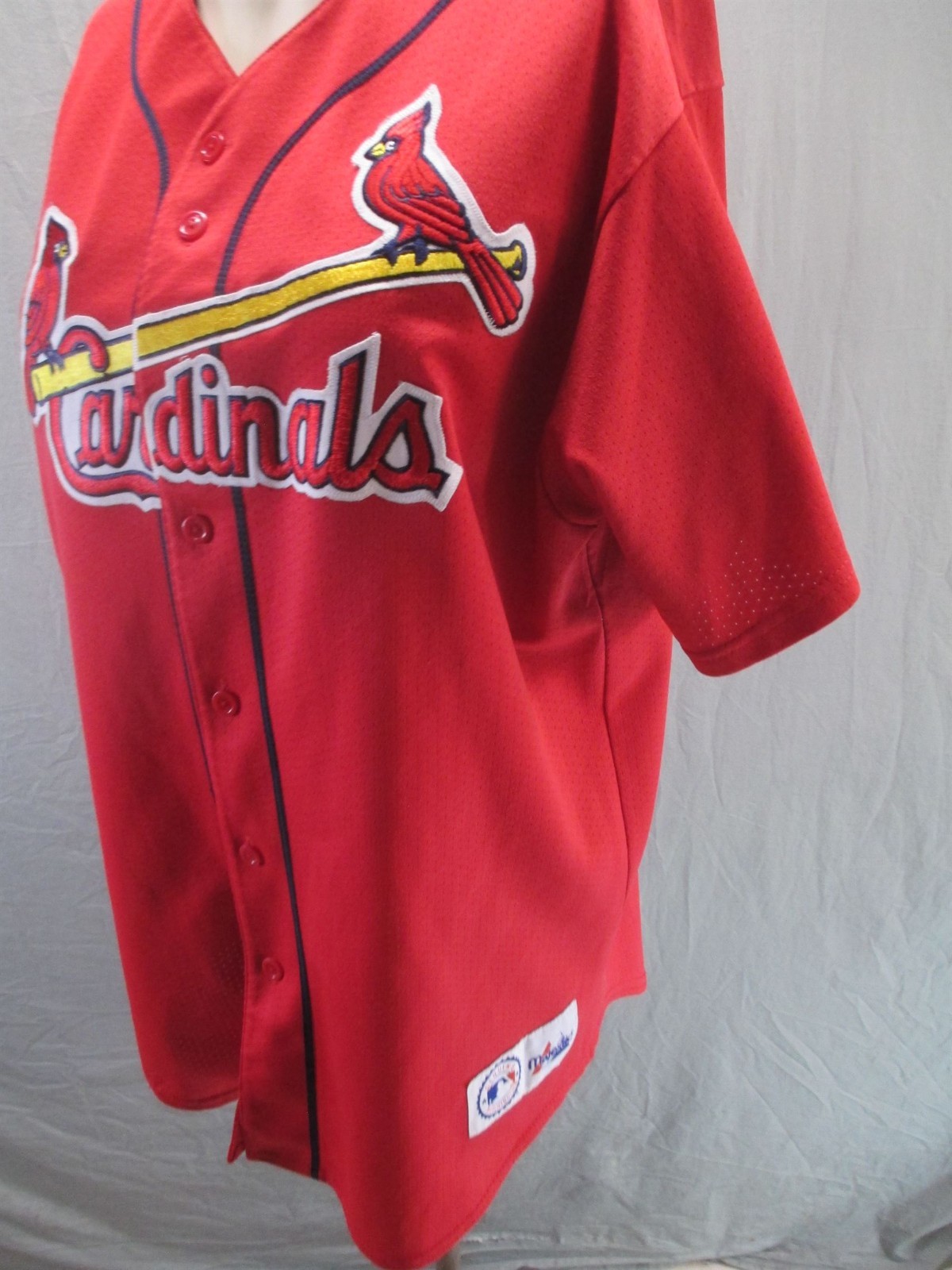 St Louis Cardinals Authentic Size L Mens Red Logo Majestic Baseball Jersey 567