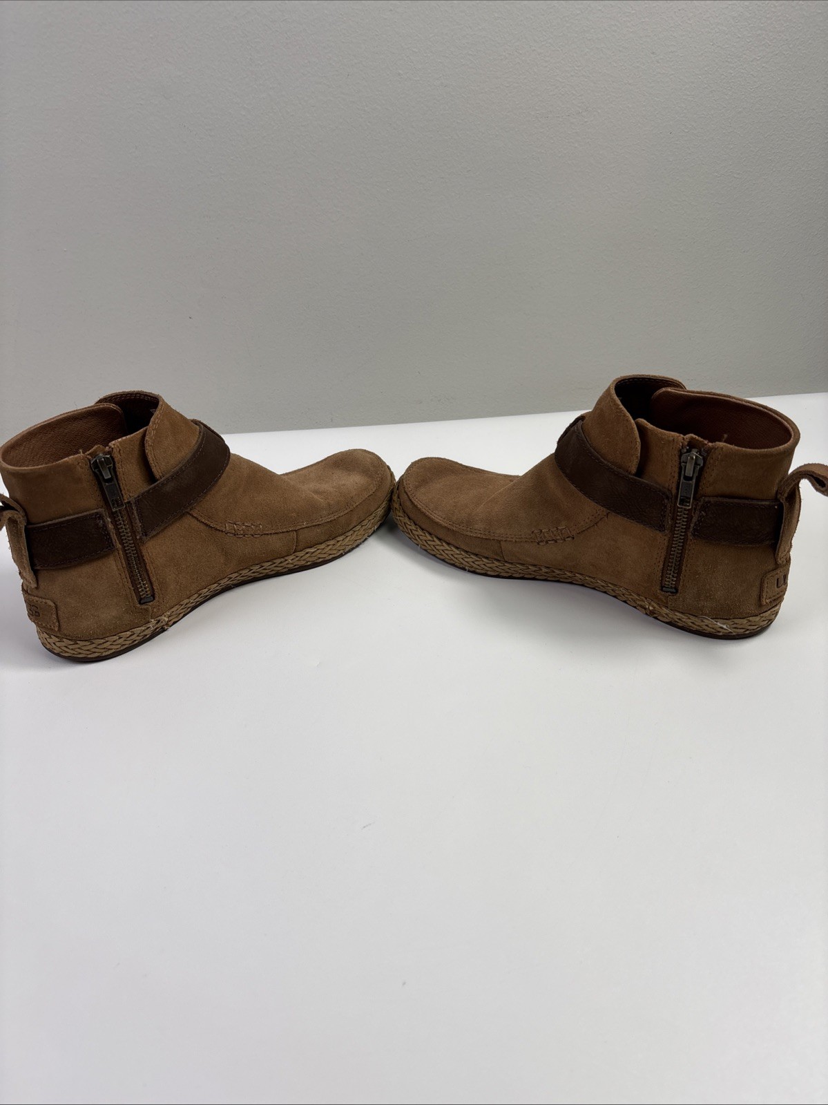 UGG Women’s Sloane Buckle Suede Leather Brown Booties Size 9