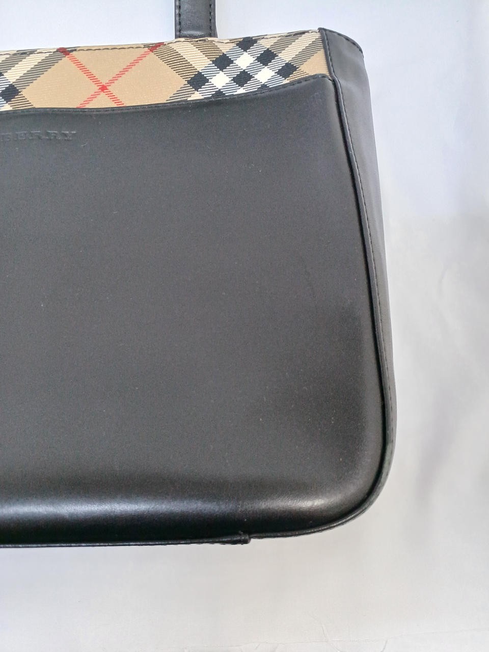 BURBERRY Nova Check Tote Bag 10.6 inch Black