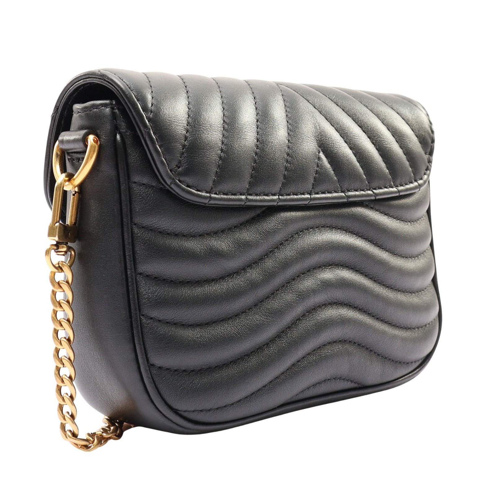 LOUIS VUITTON New Wave Multi-pochette Shoulder Bag Calfskin Black M56461