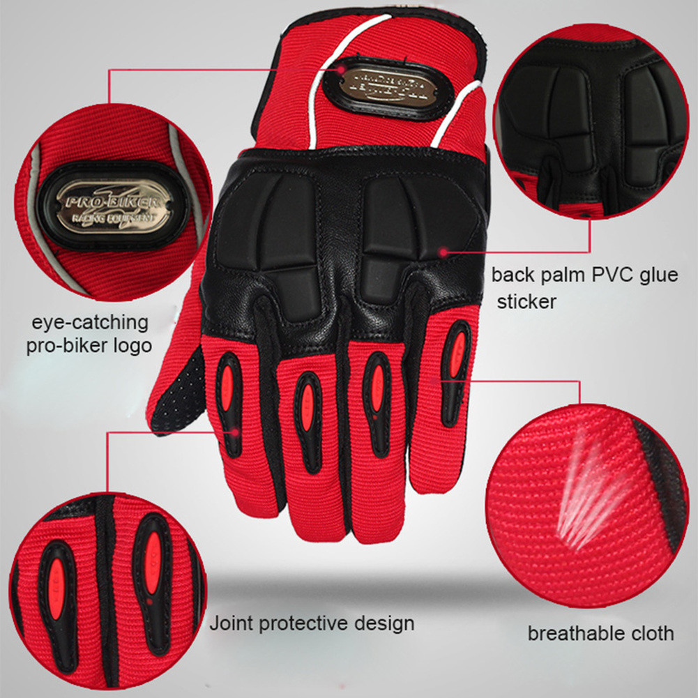 Outdoor Motorcycle Gloves Cycling Fingerless Full Finger Gel Pad Gloves for Men