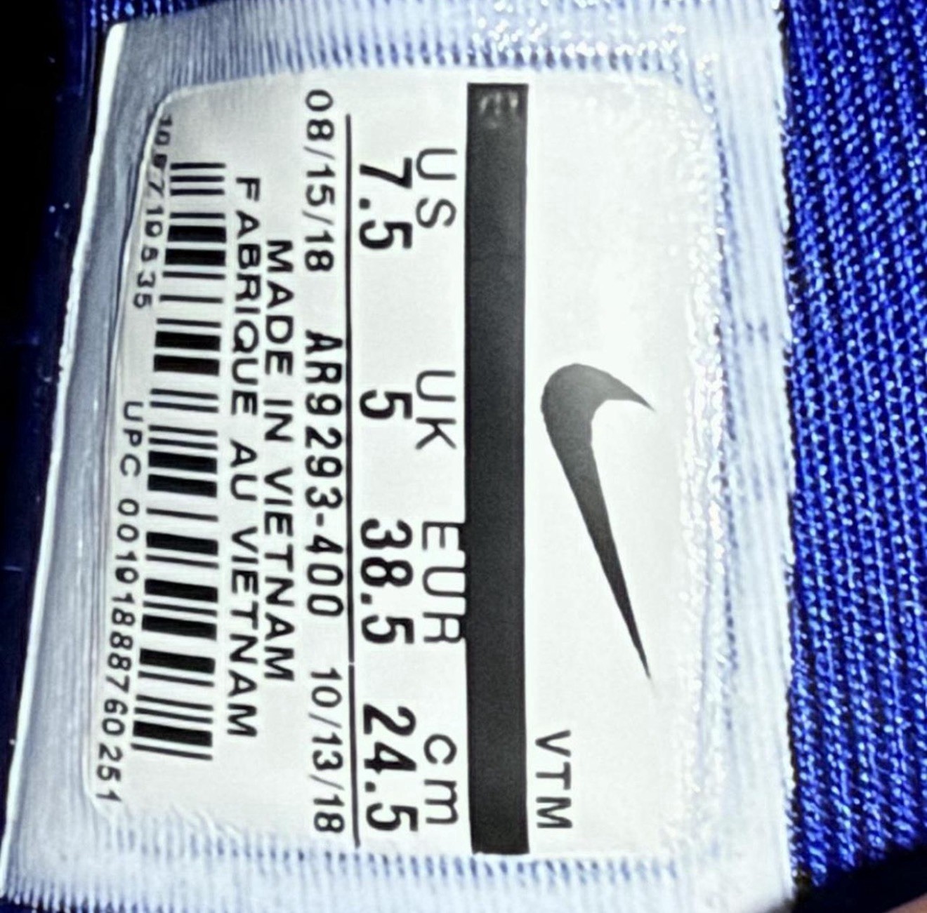 Nike Air Max 720 Sea Forest Deep Royal Blue Women’s Size 7.5 AR9293-400