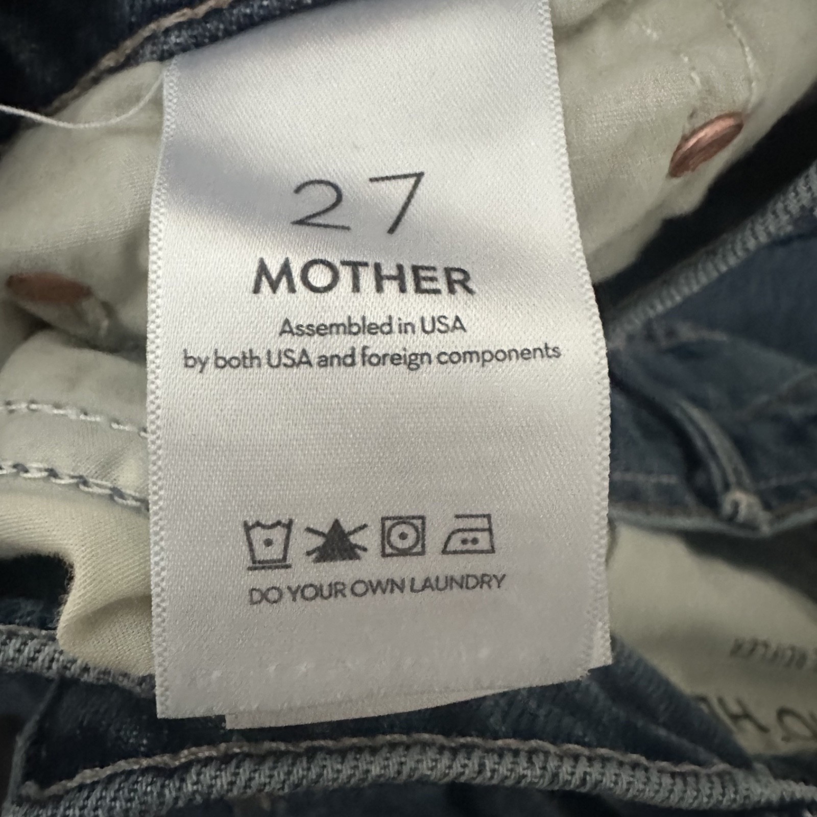 MOTHER SUPERIOR Jeans The Reifler Early Blue dark Wash Size 27 Made In USA