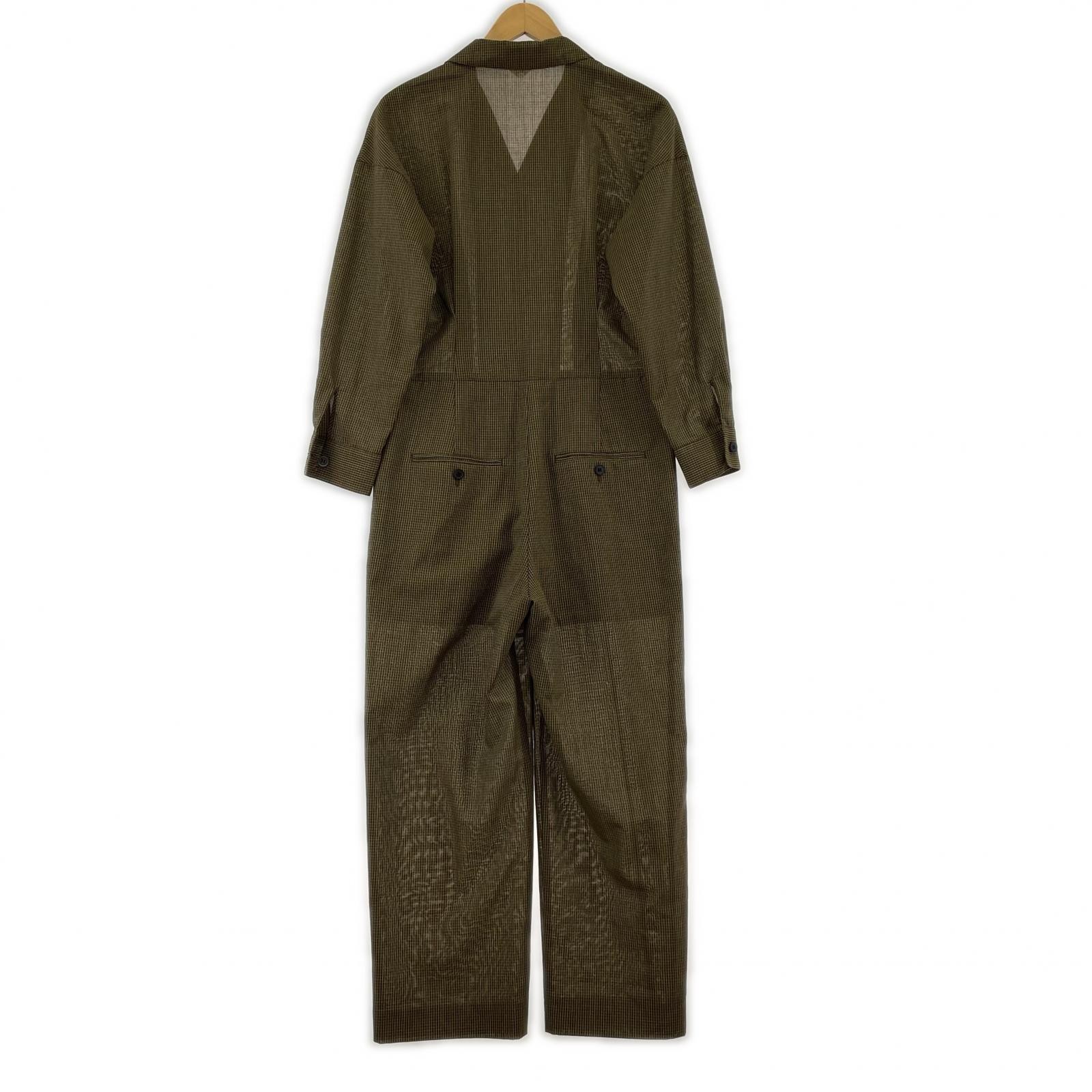 IENA Checkered All-in-One 19-040-900-5080-3-0Overall size36/Brown made in japan
