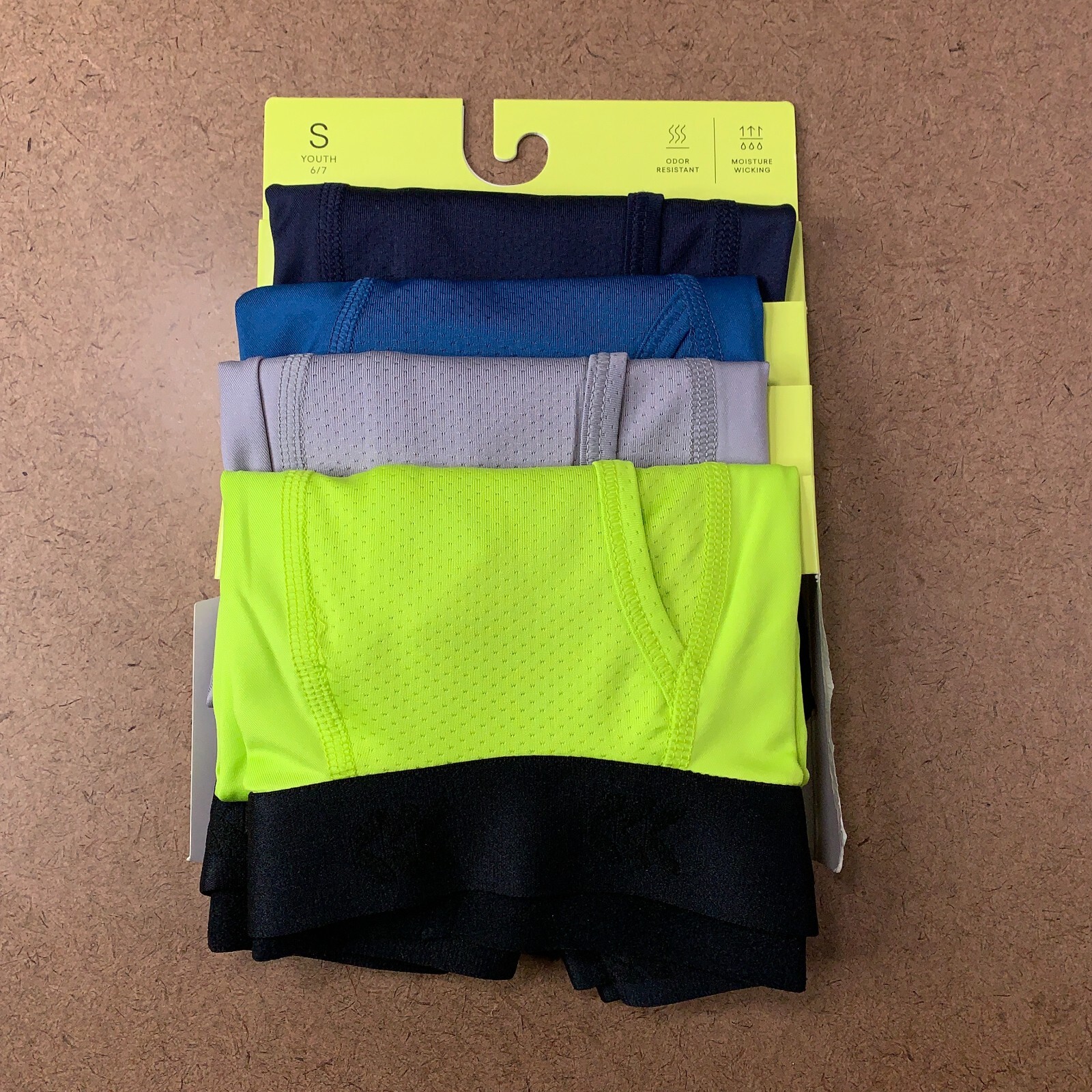 All In Motion Boys Small (6/7) Multi-Color Mesh Panel Boxer Brief 4 Pack NWT