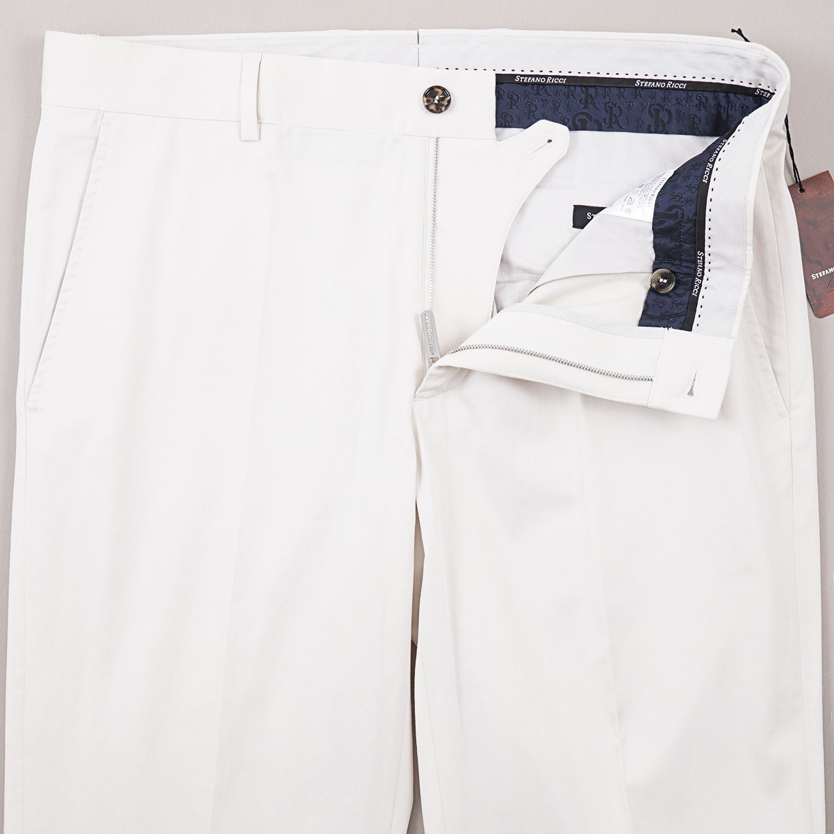 Stefano Ricci Lightweight Beige Stretch Cotton Chino Pants 34 (Eu 50) NWT