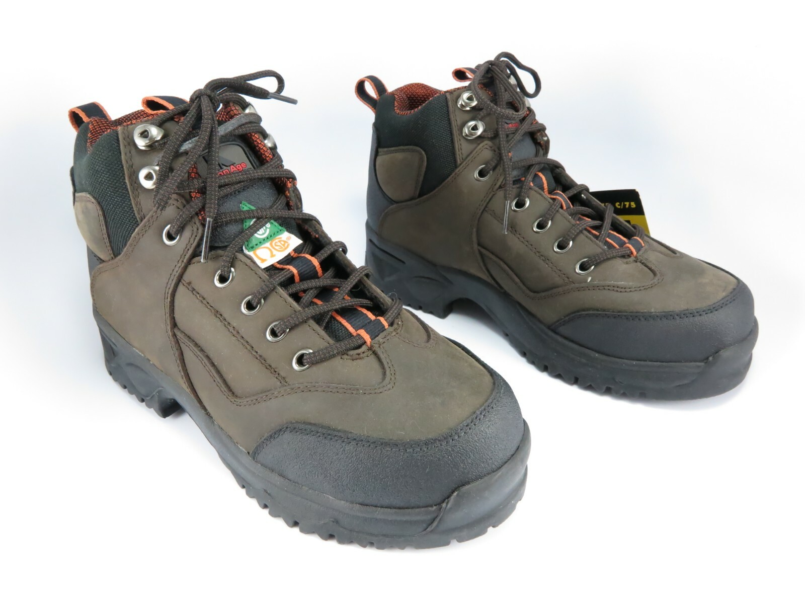 NEW – Iron Age Steel Toe Safety Work Boots Mens Size 7-M/W Brown Nubuck Leather