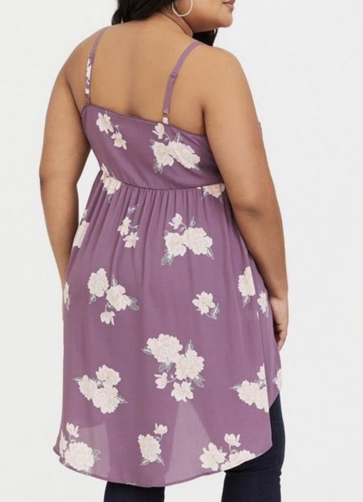TORRID Size 2 Babydoll Georgette Floral Cami hi-low 18/20 plus